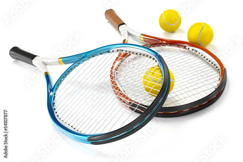 Tennis Rackets with Tennis Balls