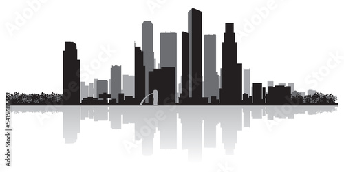 Singapore city skyline vector silhouette