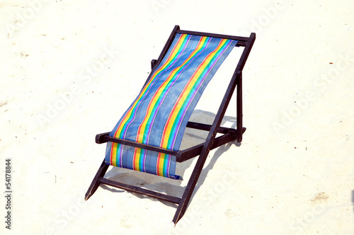 lounger on the sand