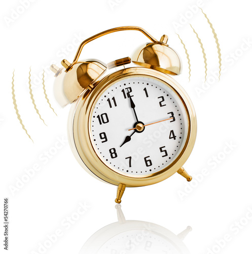 Alarm clock ringing at 8 o'clock morning
