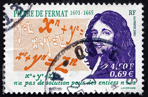 Postage stamp France 2001 Pierre de Fermat, Mathematician