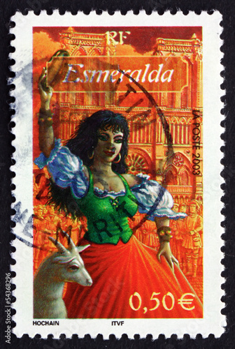 Postage stamp France 2003 Esmeralda, from Notre Dame de Paris