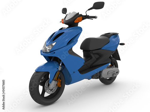 Modern blue scooter