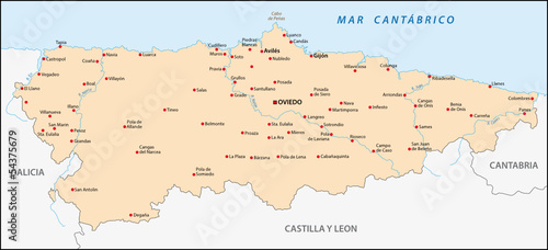Asturias mapa