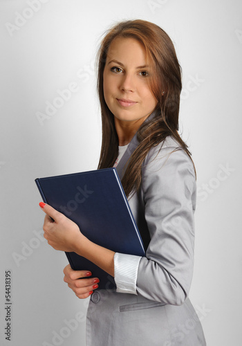 Woman with book.