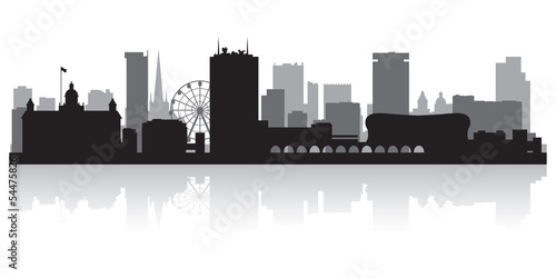 Birmingham city skyline silhouette
