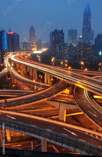Stadtautobahn in Shanghai China