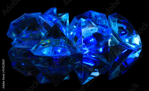 Diamonds on dark color background