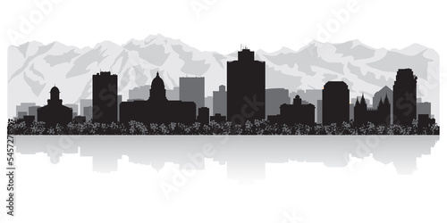 Salt Lake city skyline silhouette