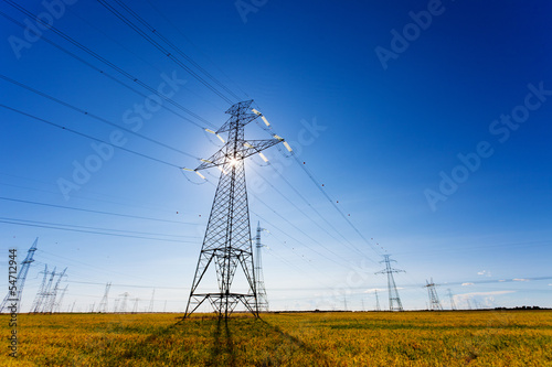 High Voltage Power Lines Backlight