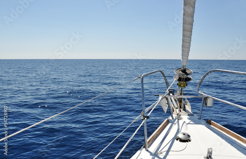 view from the deck of sailboat