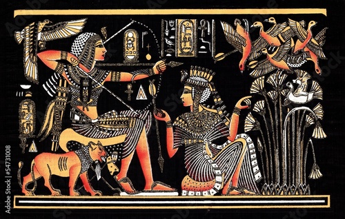 Black egyptian papyrus