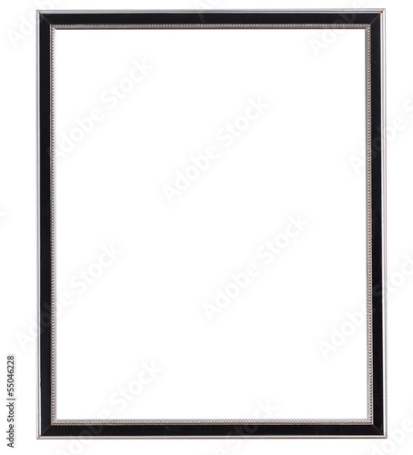 black and silver old narrow picture frame