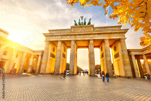 Brandenburg gate at sunset