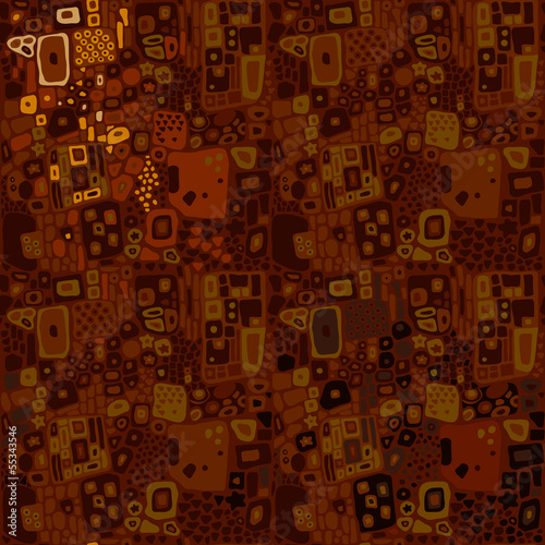 Brown seamless ethnic pattern