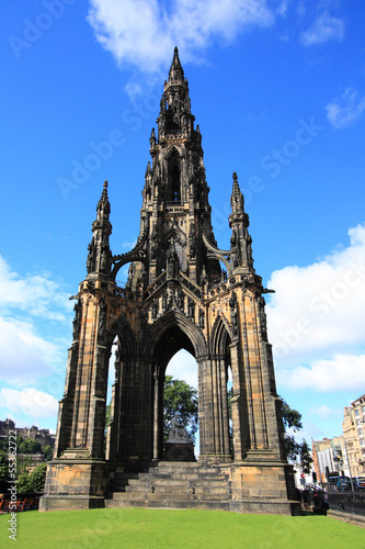 The walter scott monument on princess street, Edinburgh