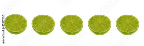 Lime in a row