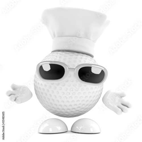 Golfball working at his restaurant