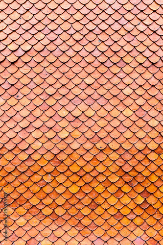 Orange brown clay roof surface