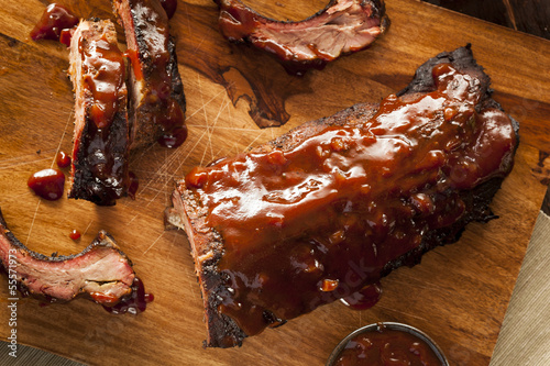 Smoked Barbecue Pork Spare Ribs