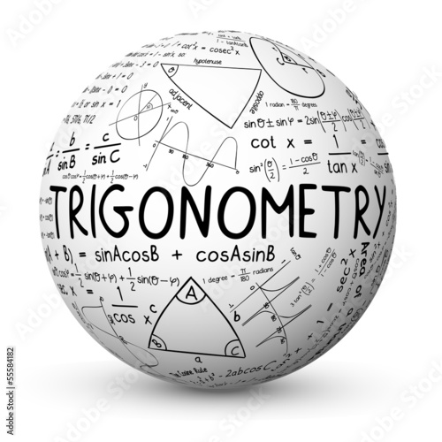 "TRIGONOMETRY" Sphere (mathematics math maths sketch notes)