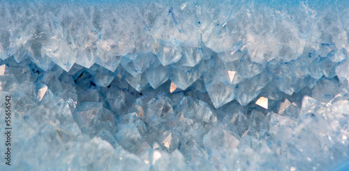 quartz crystals in blue agate