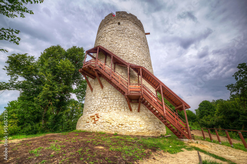 Tower of the castle in Kazimierz Dolny at Vistula river, Poland