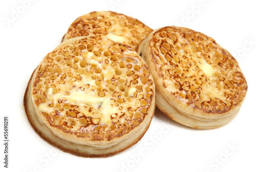 Toasted Crumpets with Butter