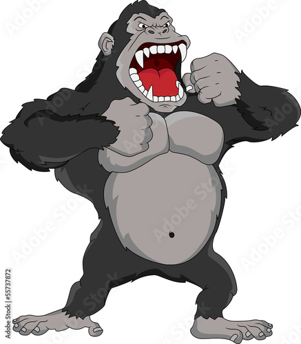 angry gorilla cartoon