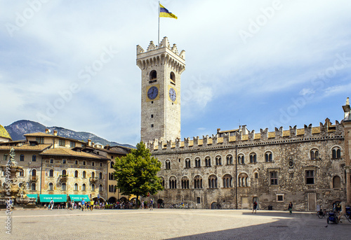 Trento-Piazza duomo castle color image