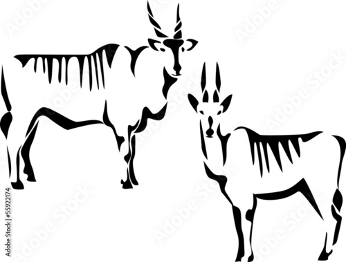 stylized eland antelope