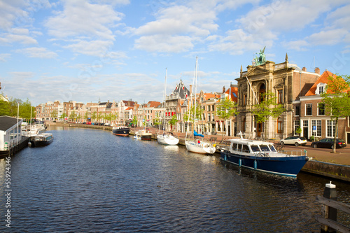 Spaarne river and old Haarlem