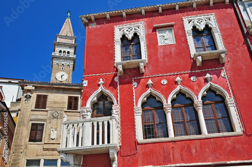 Piran, Pirano, Slovenia - Palazzo in Piazza Tarini