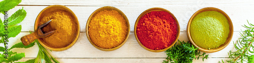 Banner with colourful spices