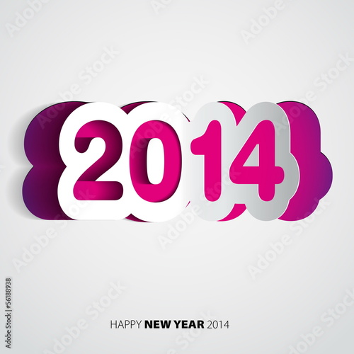 Happy New Year 2014 velvet vector card