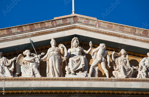 The pediment of the Academy of Athens.