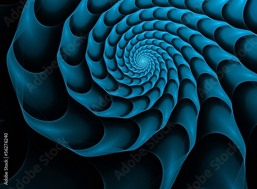 fractal background with blue spiral