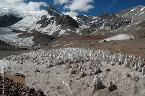 Ice formations at Aconcagua summit