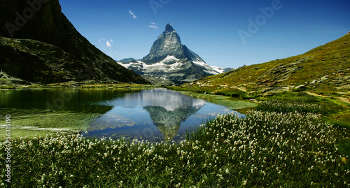 Matterhorn reflecting in the lake