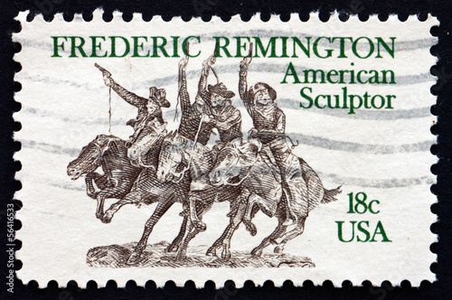 Postage stamp USA 1981 Sculpture by Frederic Remington