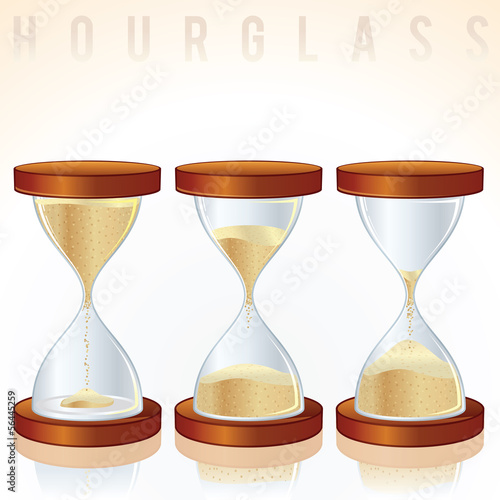 Hourglass. Three Different States.