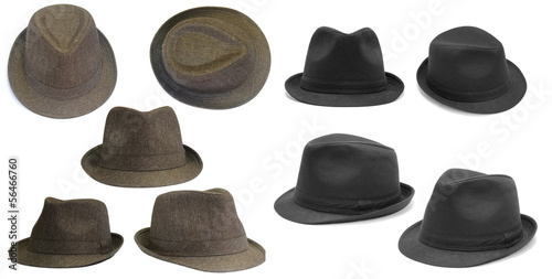 Set of brown hats