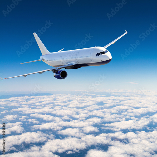 Airplane in the sky - Passenger Airliner / aircraft