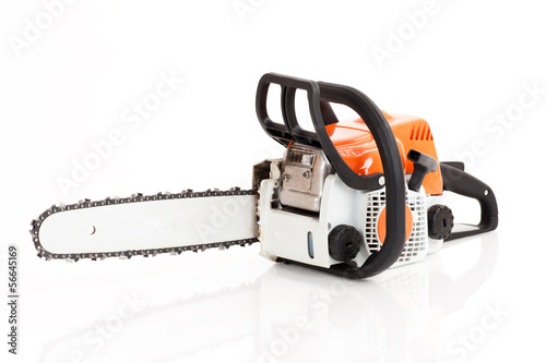 chainsaw isolated on white background