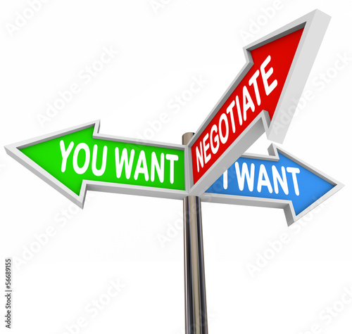 Negotiate You and I Want Street Signs Negotiation Agreement