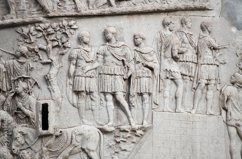 Trajan column in Rome, Italy