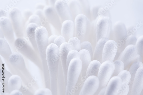 Q tips on white