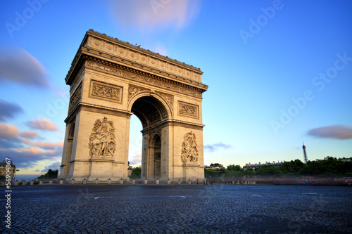 Arc de triomphe at Sunset, Paris