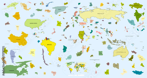 Map of the World - puzzle outline