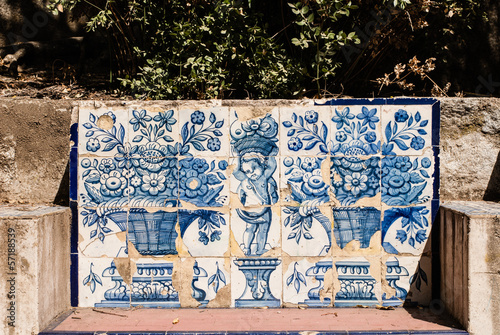 Portuguese ceramic tile painting